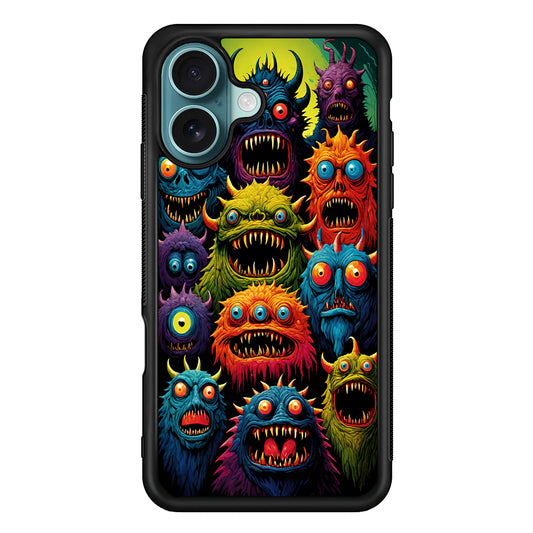 Colorful Scary Monster Doodle iPhone 16 Case - Xtracase