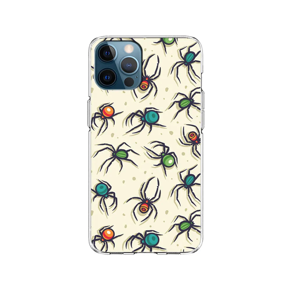 Colorful Spider Collection iPhone 13 Pro Case-Clear Soft Case-Xtracase