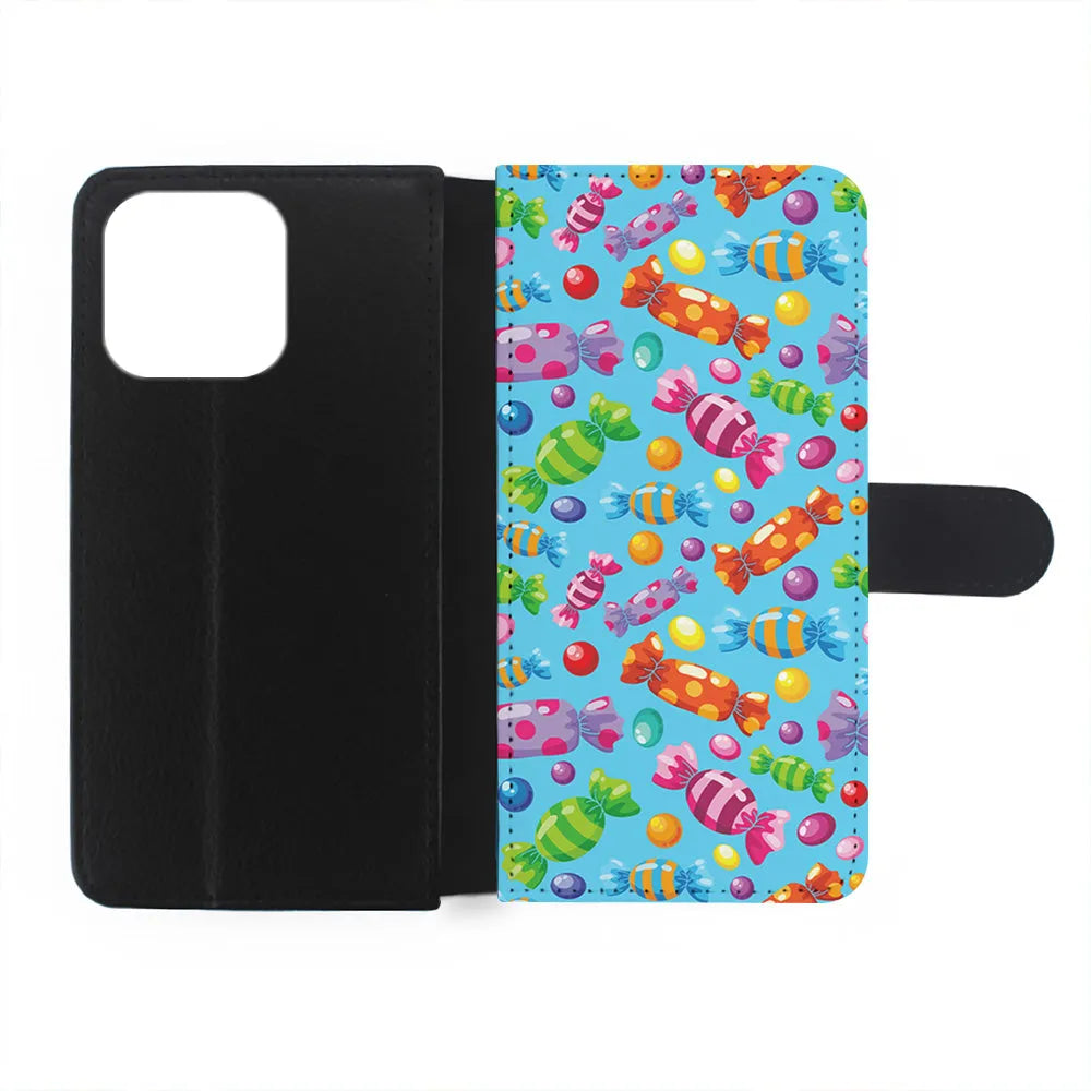 Colorfully Wrapped Candies iPhone 13 Pro Case-Flip Wallet Case-Xtracase