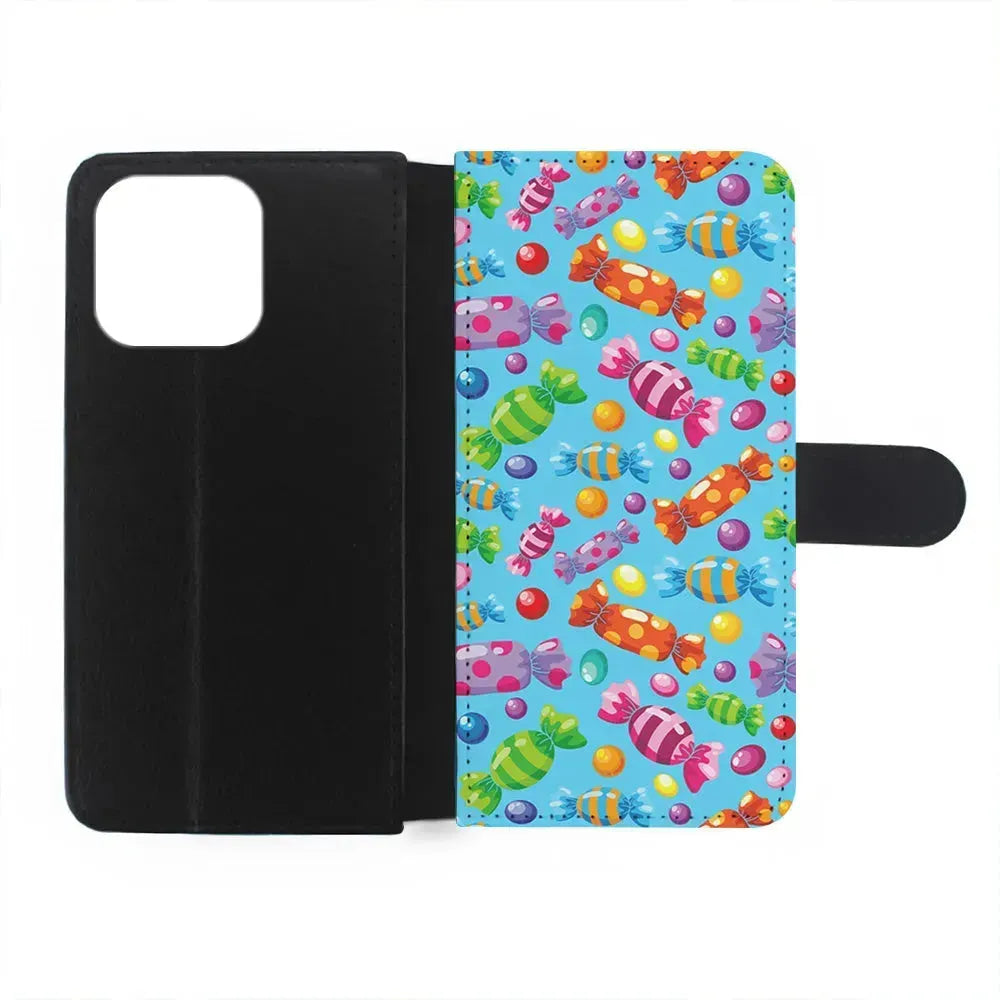 Colorfully Wrapped Candies iPhone 15 Pro Max Case-Flip Wallet Case-Xtracase