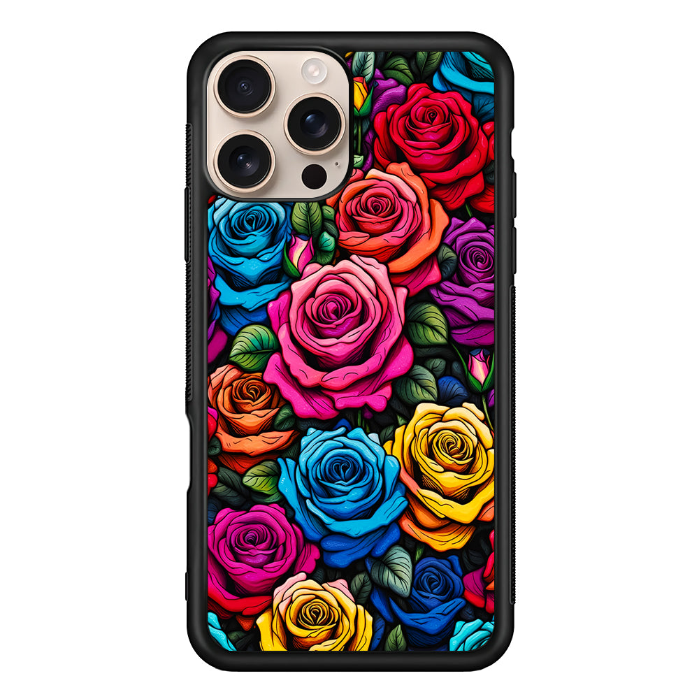 Colourful Roses Flowers Aesthetic iPhone 16 Pro Case - iPhone 16 Pro