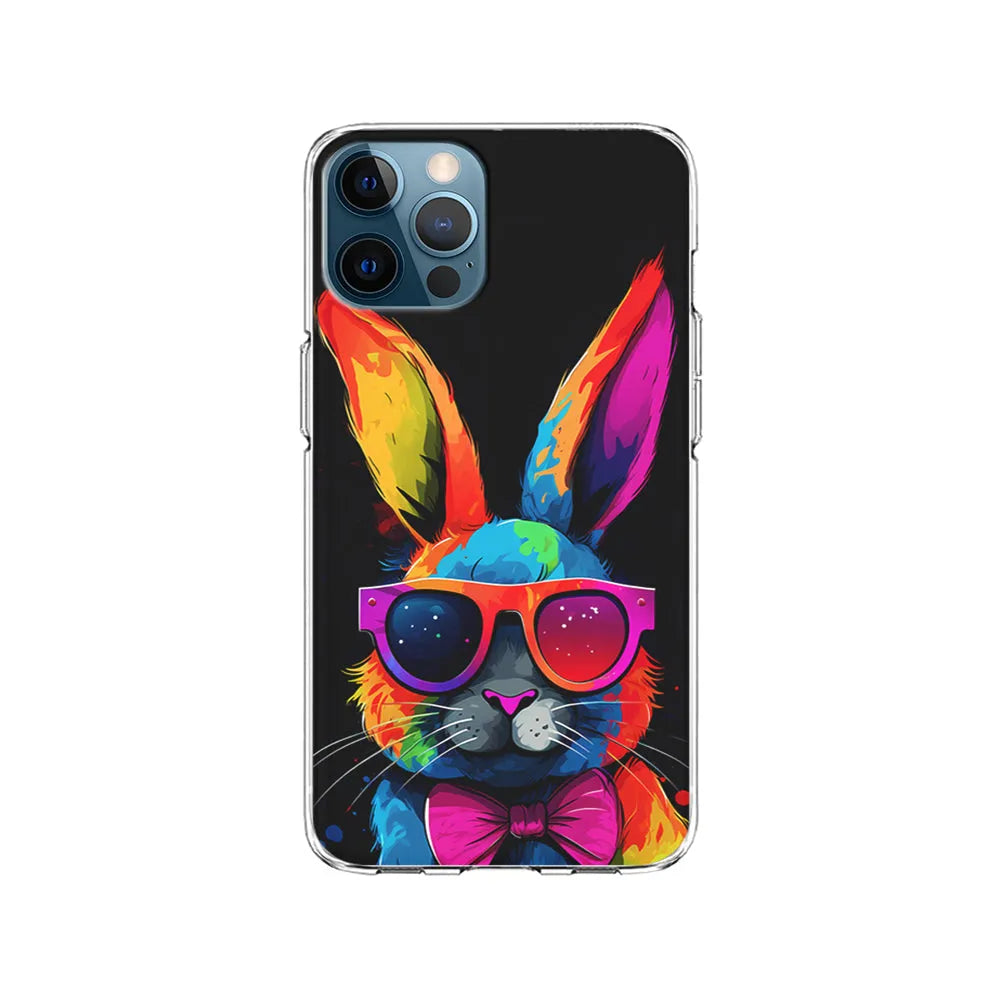 Cool Bunny With Sunglasses iPhone 13 Pro Case-Clear Soft Case-Xtracase