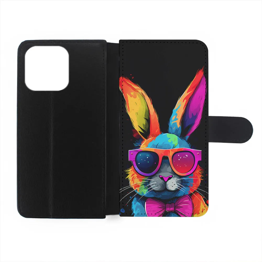 Cool Bunny With Sunglasses iPhone 13 Pro Max Case-Flip Wallet Case-Xtracase