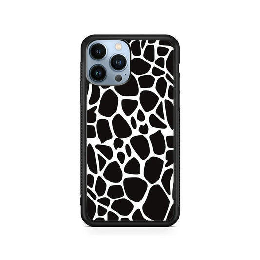 Cow Skin Pattern iPhone 13 Pro Case-Rubber / Black (2D Case)-Xtracase
