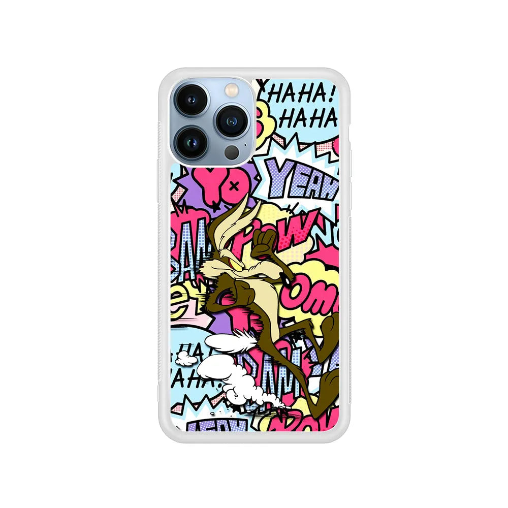 Coyote Run Too Far iPhone 13 Pro Max Case-Rubber / White (2D Case)-Xtracase