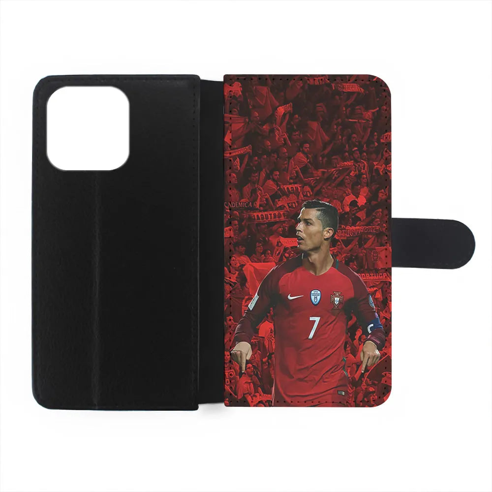 Cristiano Ronaldo Portugal CR7 iPhone 13 Pro Max Case-Flip Wallet Case-Xtracase