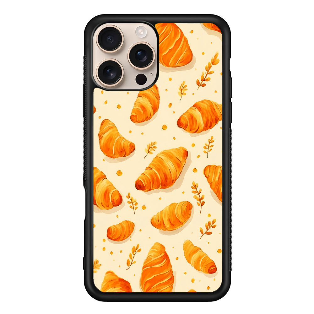 Croissant Dessert Pattern iPhone 16 Pro Case - iPhone 16 Pro