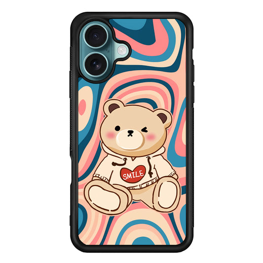 Cute Bear with Hoodie iPhone 16 Case - Xtracase