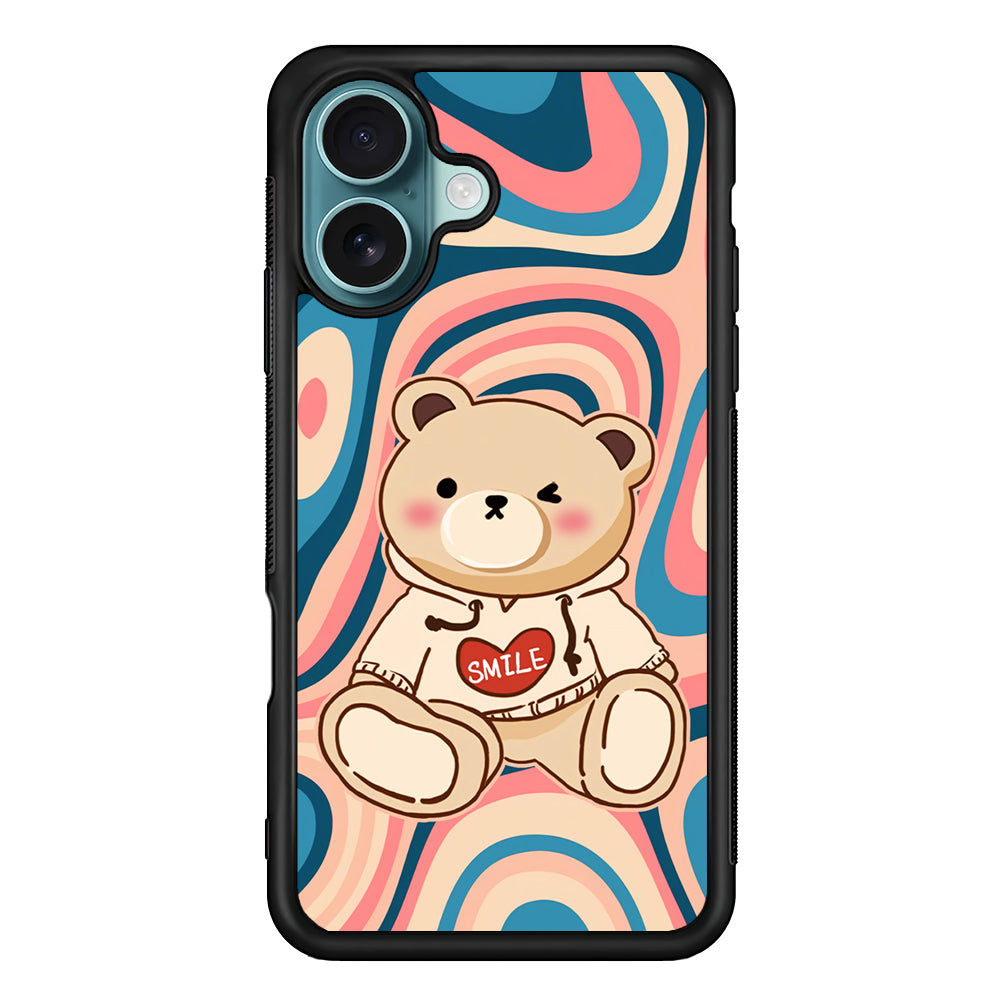 Cute Bear with Hoodie iPhone 16 Plus Case - Xtracase