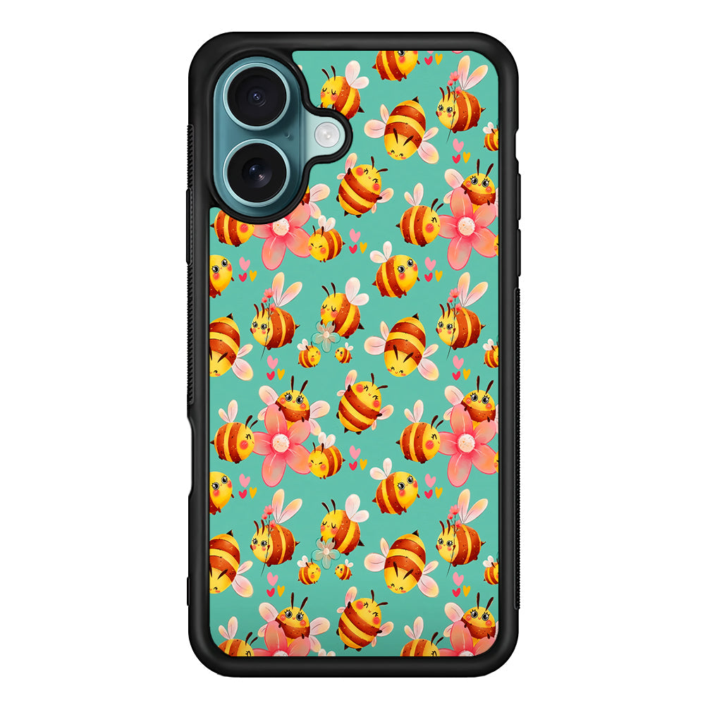 Cute Cartoon Honey Bees iPhone 16 Plus Case - Xtracase