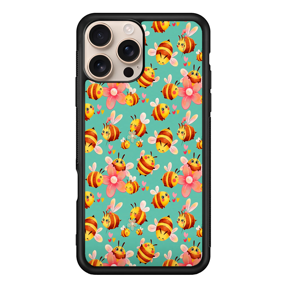 Cute Cartoon Honey Bees iPhone 16 Pro Case - iPhone 16 Pro