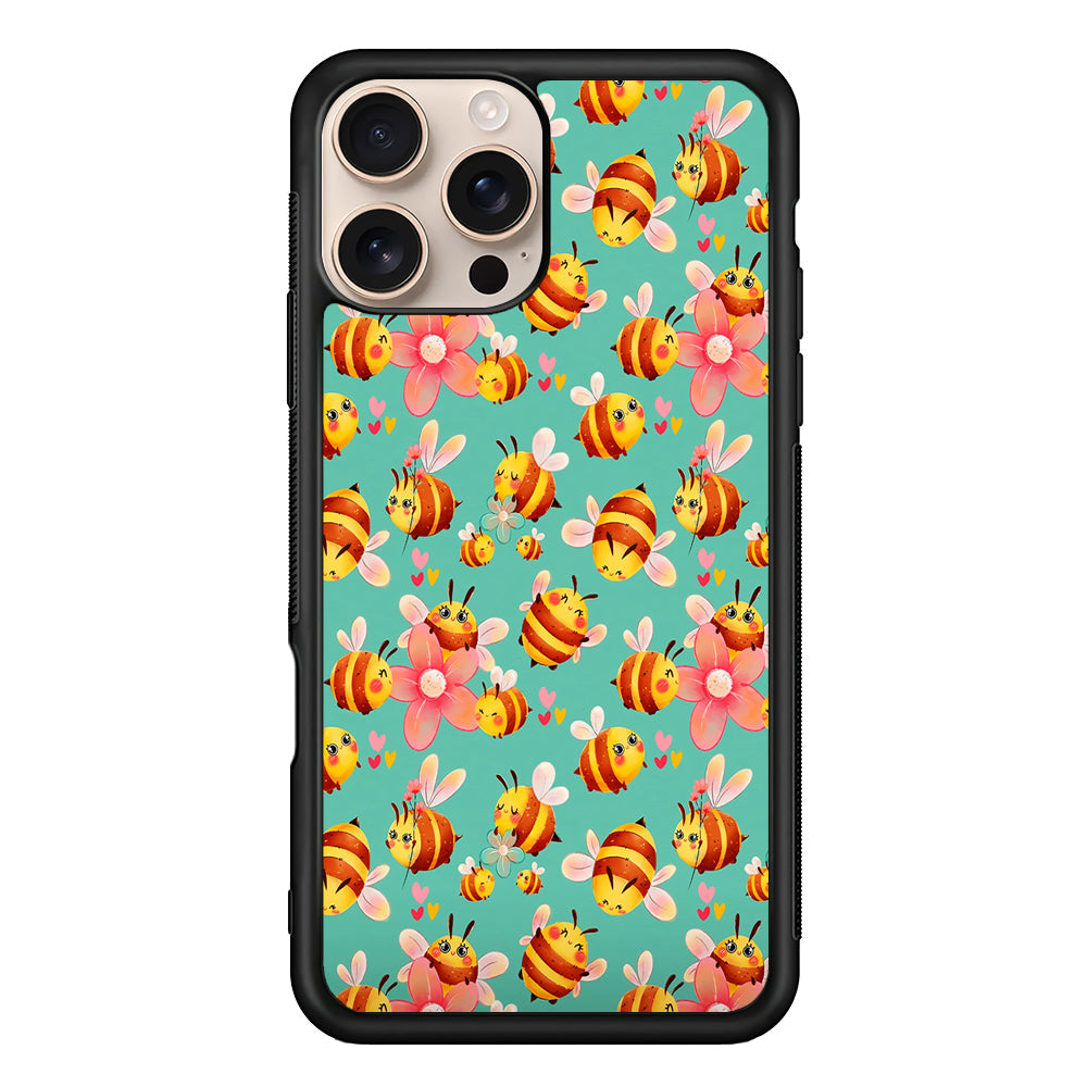 Cute Cartoon Honey Bees iPhone 16 Pro Max Case - iPhone 16 Pro Max