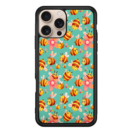 Cute Cartoon Honey Bees iPhone 16 Pro Max Case - iPhone 16 Pro Max