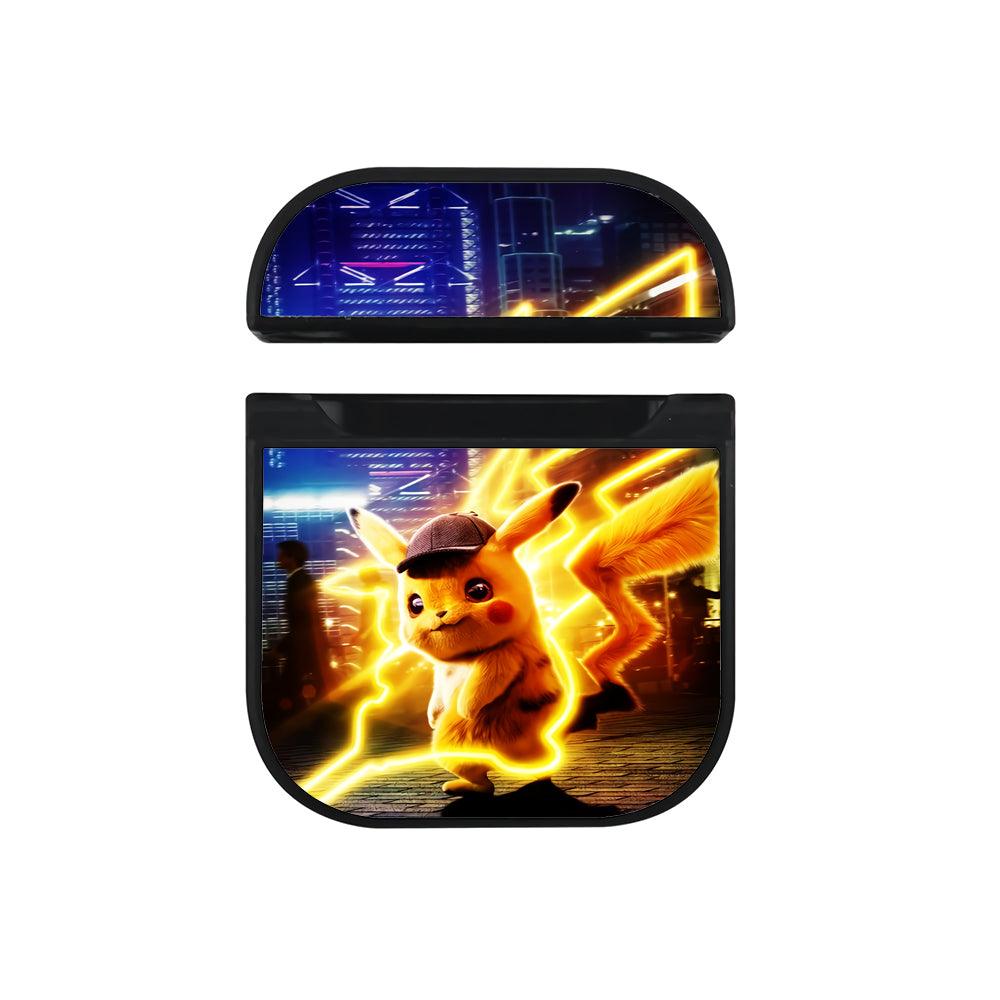 Cute Detective Pikachu Pokemon Hard Plastic Case Cover For Apple Airpods-Xtracase