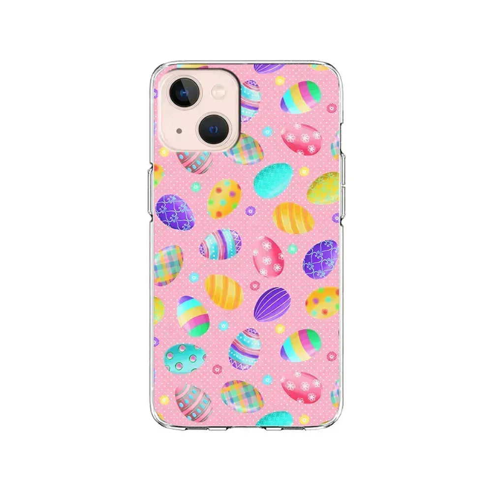 Cute Easter Pastel Eggs iPhone 13 Mini Case-Clear Soft Case-Xtracase