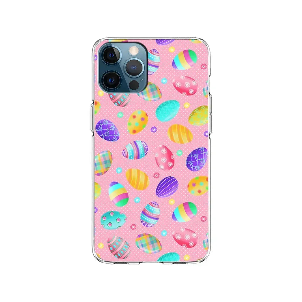 Cute Easter Pastel Eggs iPhone 15 Pro Max Case-Clear Soft Case-Xtracase