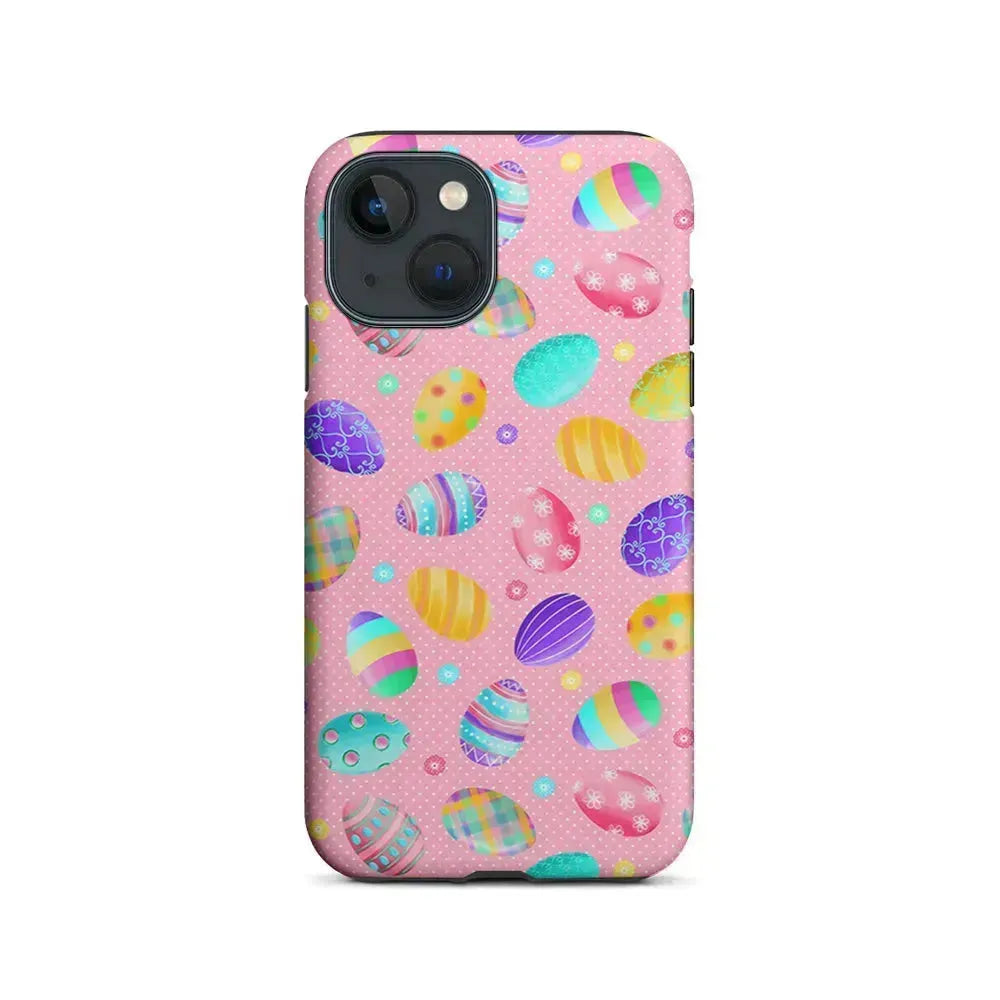 Cute Easter Pastel Eggs iPhone 13 Mini Case-2 in 1 Tough Case-Xtracase