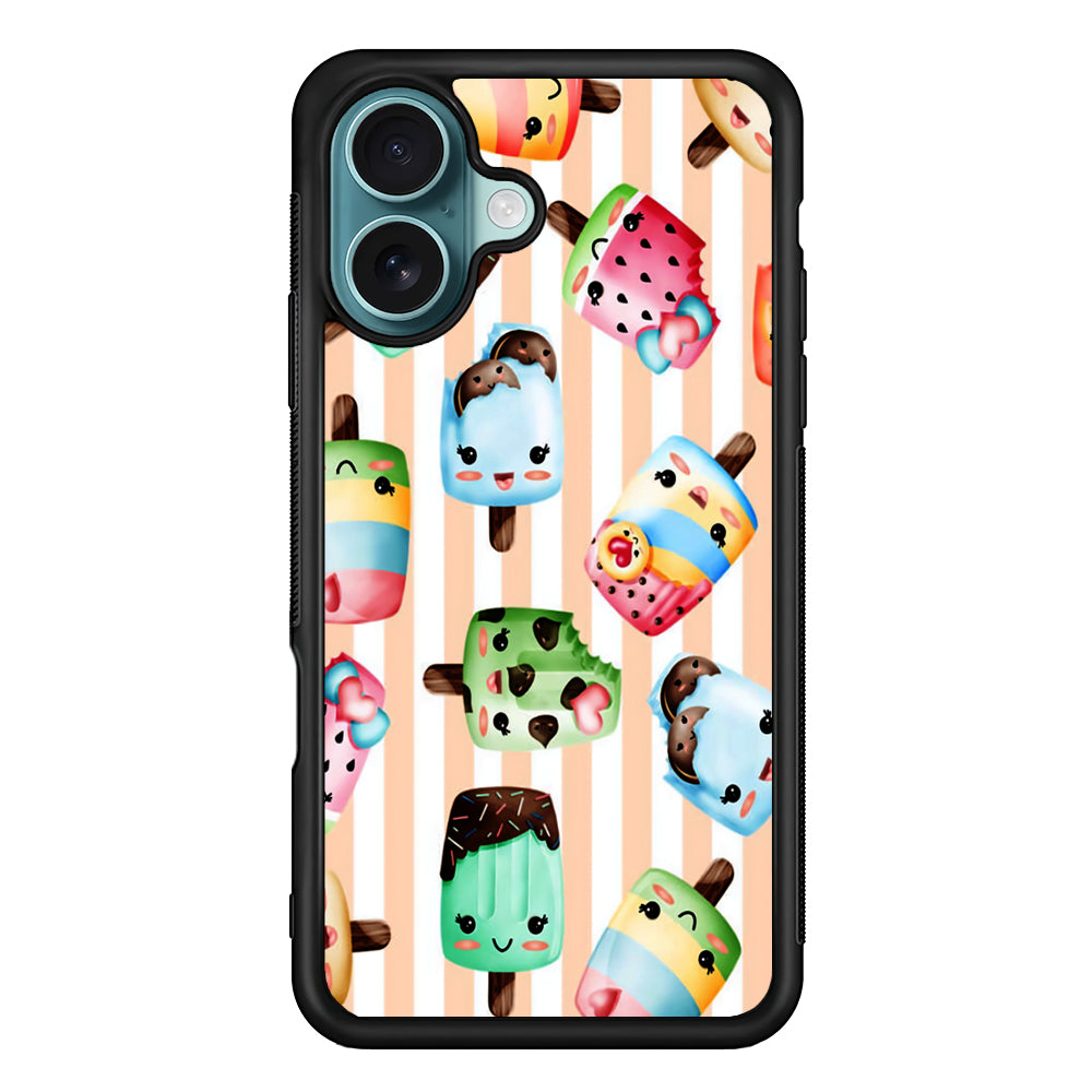 Cute Face Ice Cream Stick iPhone 16 Plus Case - Xtracase