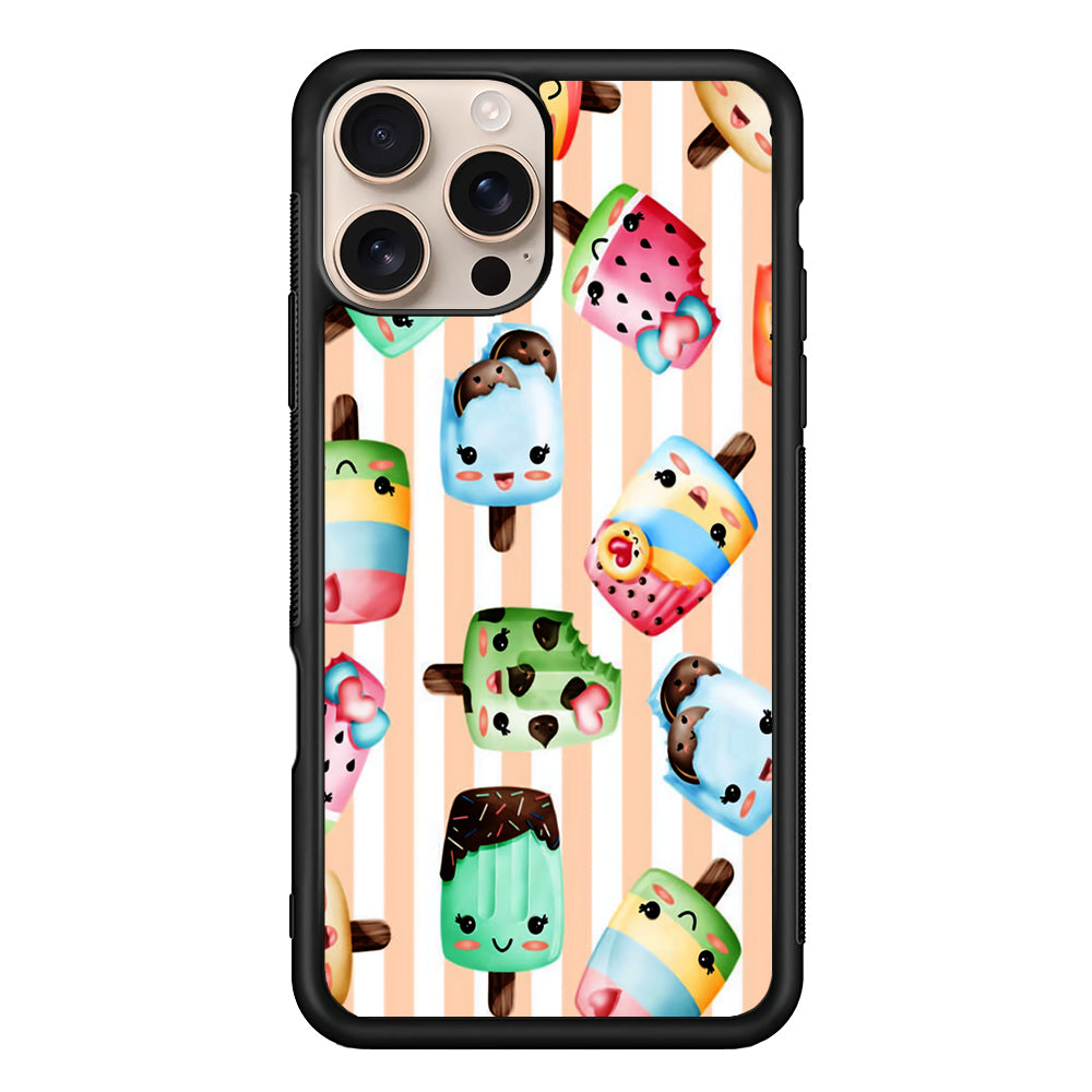 Cute Face Ice Cream Stick iPhone 16 Pro Case - iPhone 16 Pro
