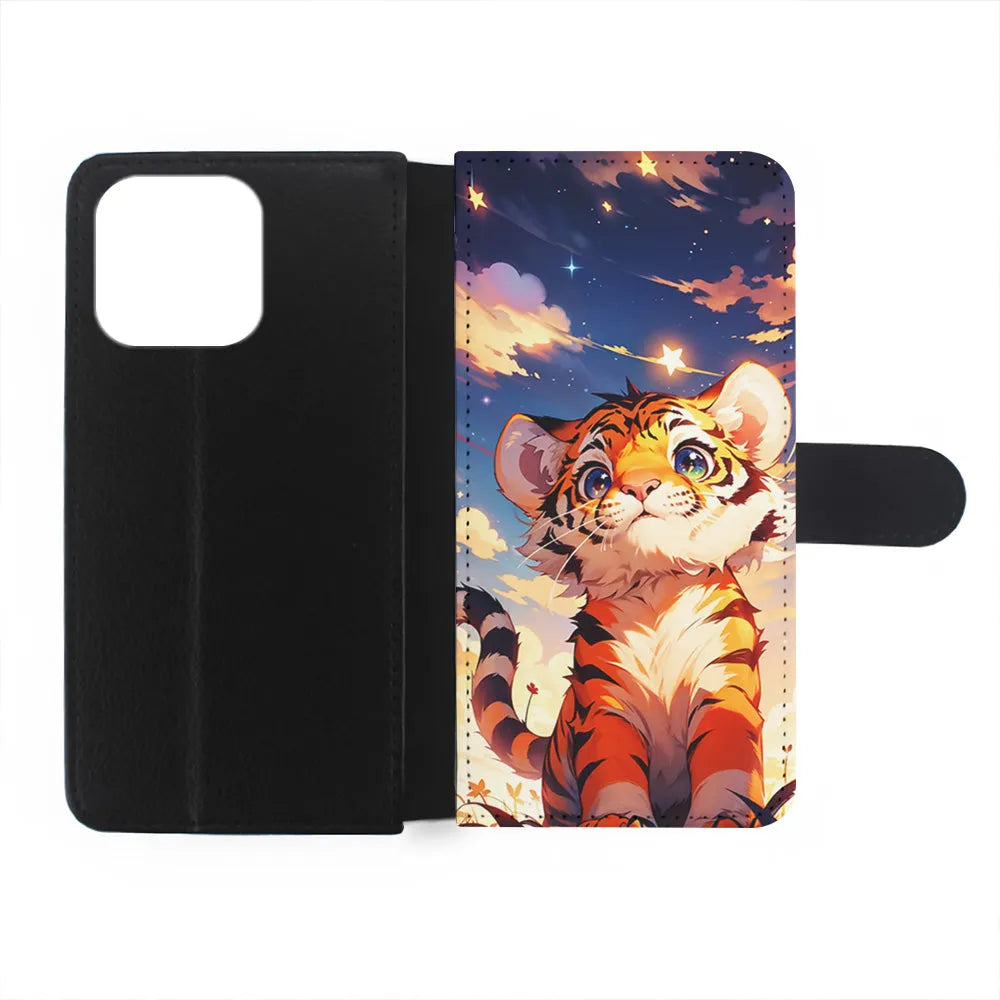 Cute Little Tiger in The Forest iPhone 13 Pro Max Case-Flip Wallet Case-Xtracase
