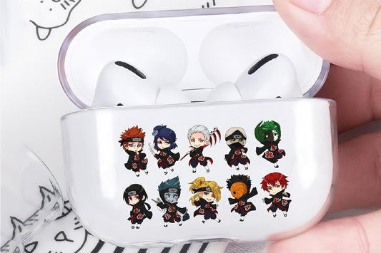 Cute Mini Akatsuki Protective Clear Case Cover For Apple Airpod Pro-Xtracase