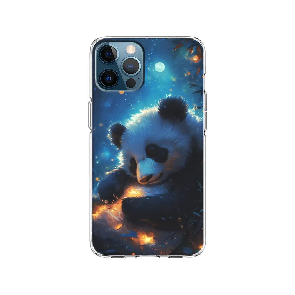 Cute Panda is Sleeping iPhone 13 Pro Max Case-Clear Soft Case-Xtracase
