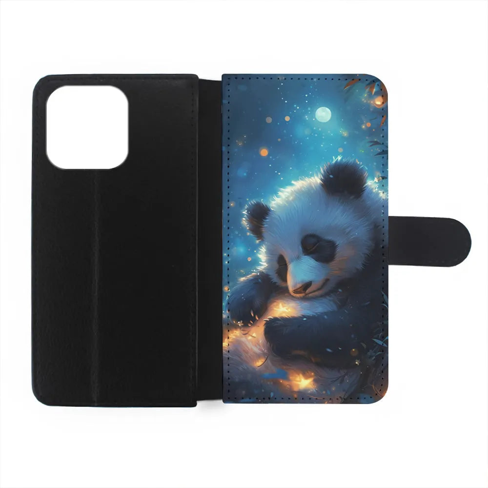 Cute Panda is Sleeping iPhone 13 Pro Case-Flip Wallet Case-Xtracase