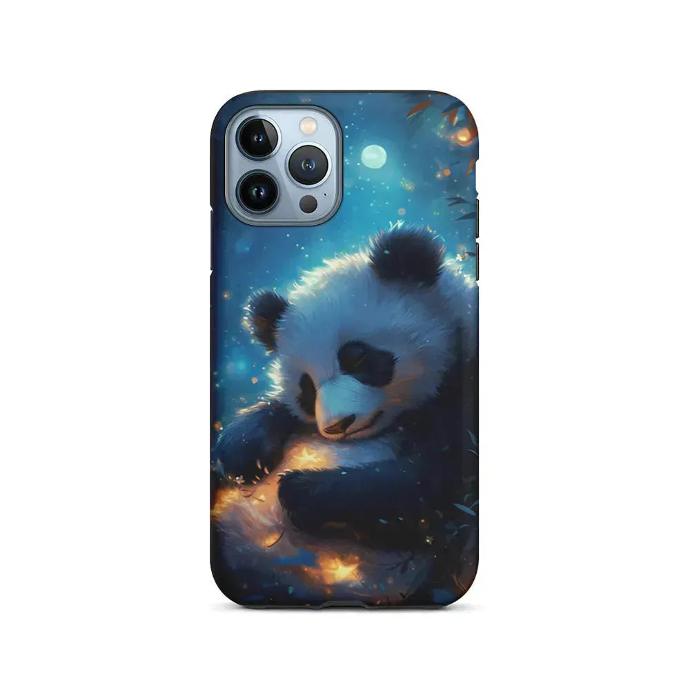 Cute Panda is Sleeping iPhone 15 Pro Max Case-2 in 1 Tough Case-Xtracase