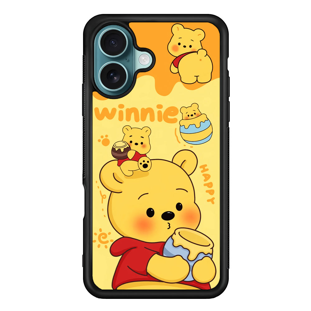 Cute Winnie The Pooh Happy iPhone 16 Case - Xtracase
