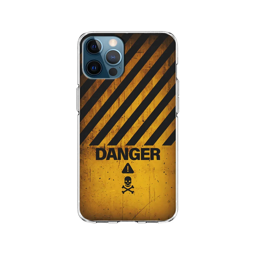 Danger Symbol iPhone 13 Pro Case-Clear Soft Case-Xtracase