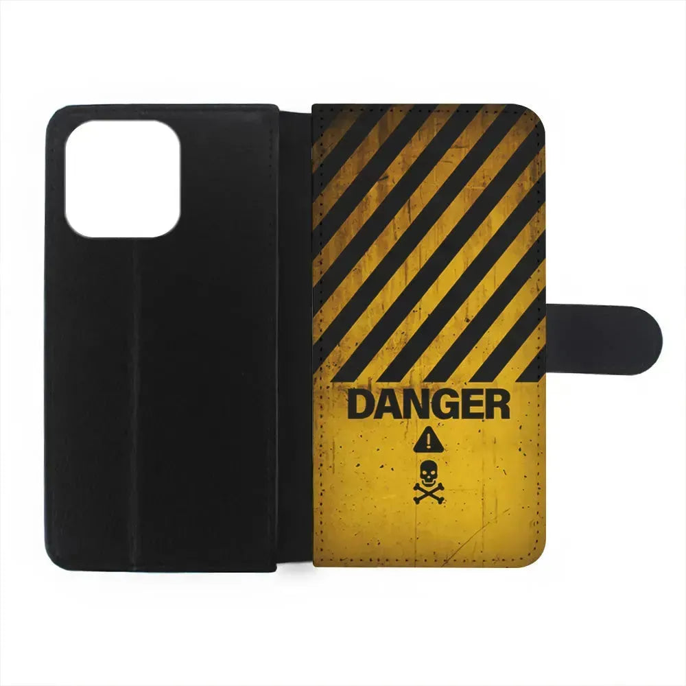 Danger Symbol iPhone 15 Pro Max Case-Flip Wallet Case-Xtracase