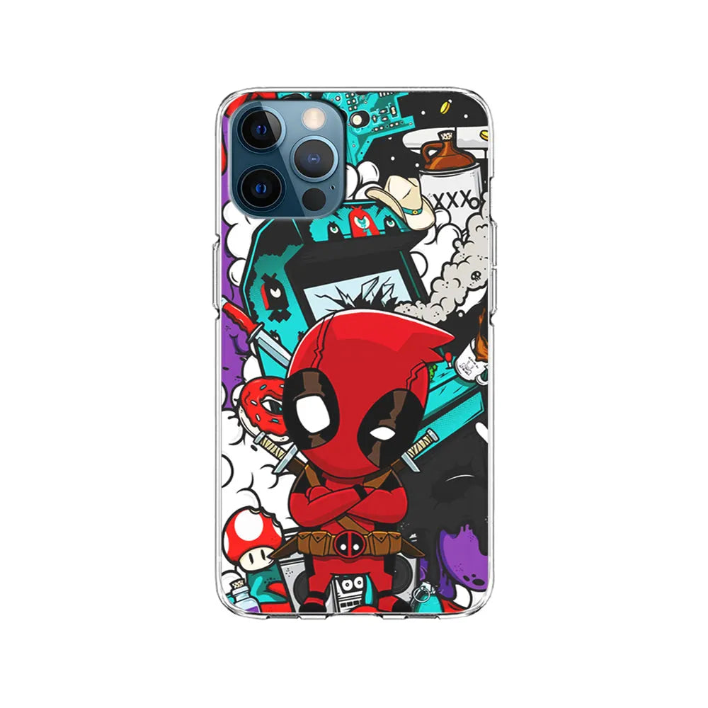Deadpoll Destroy Game Station iPhone 13 Pro Case-Clear Soft Case-Xtracase