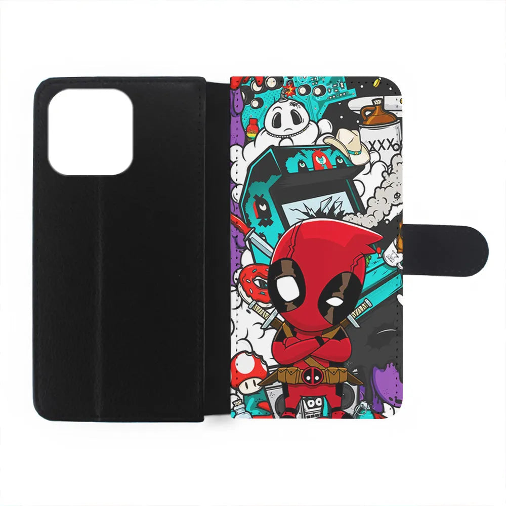 Deadpoll Destroy Game Station iPhone 13 Pro Case-Flip Wallet Case-Xtracase