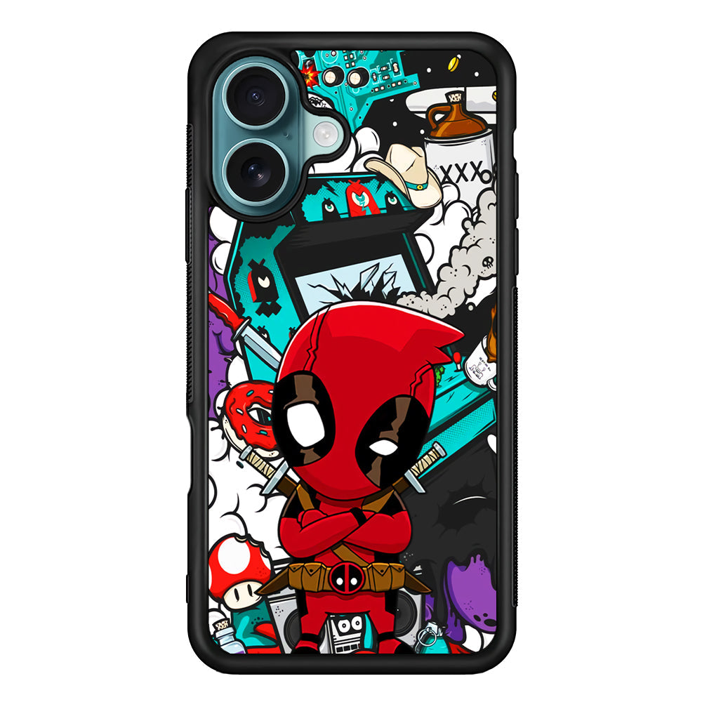 Deadpoll Destroy Game Station iPhone 16 Plus Case - Xtracase