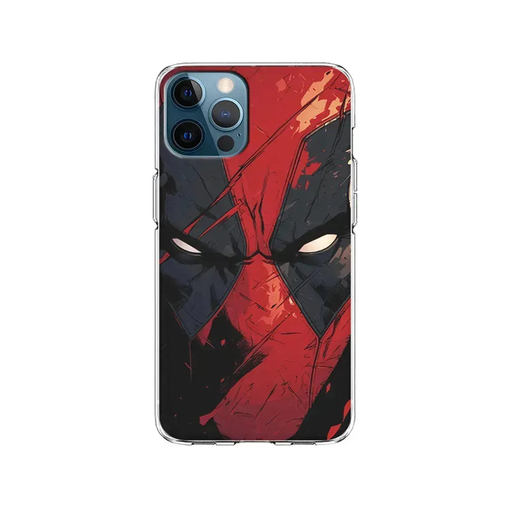 Deadpool Face iPhone 15 Pro Max Case-Clear Soft Case-Xtracase