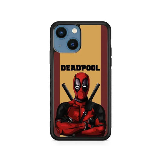 Deadpool Victory Celebration iPhone 13 Mini Case-Rubber / Black (2D Case)-Xtracase