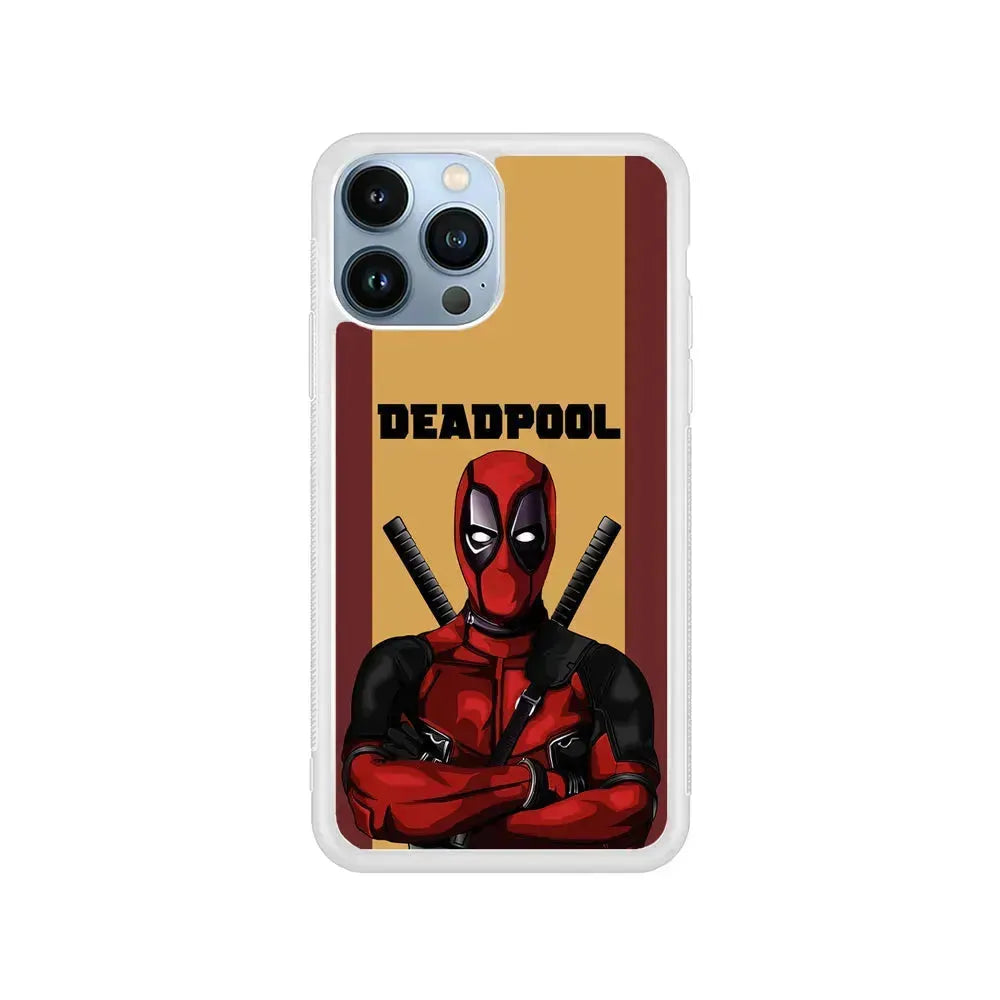 Deadpool Victory Celebration iPhone 15 Pro Max Case-Rubber / White (2D Case)-Xtracase