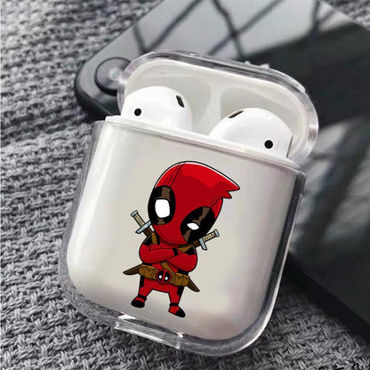 Deadpool Little Cute Protective Clear Case Cover For Apple Airpods-Xtracase