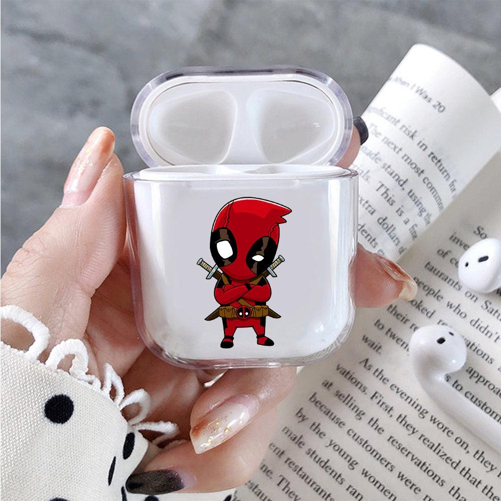 Deadpool Little Cute Protective Clear Case Cover For Apple Airpods-Xtracase