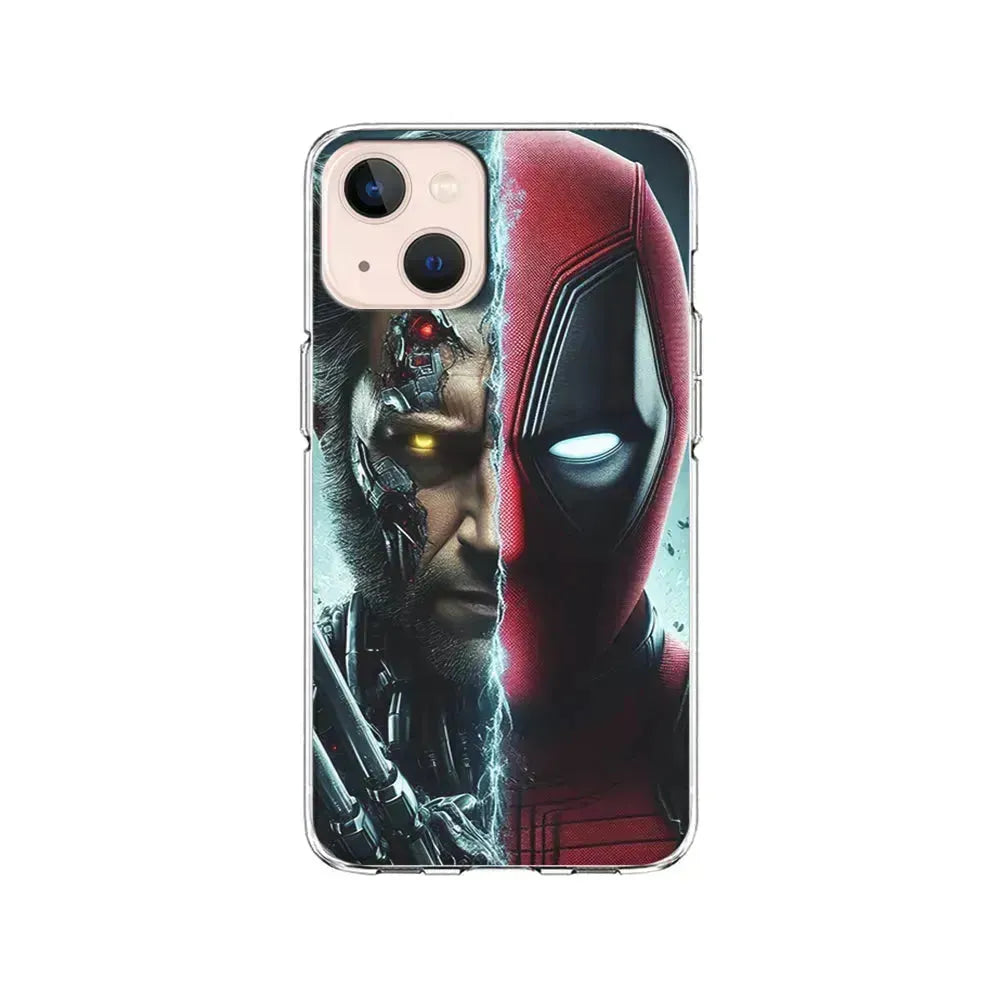 Deadpool and Wolverine Cooperation iPhone 13 Mini Case-Clear Soft Case-Xtracase