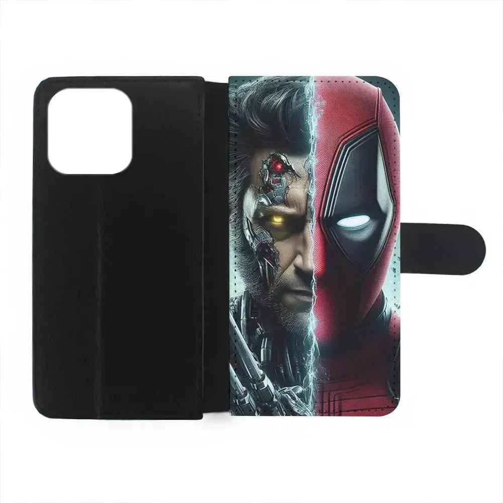 Deadpool and Wolverine Cooperation iPhone 13 Mini Case-Flip Wallet Case-Xtracase
