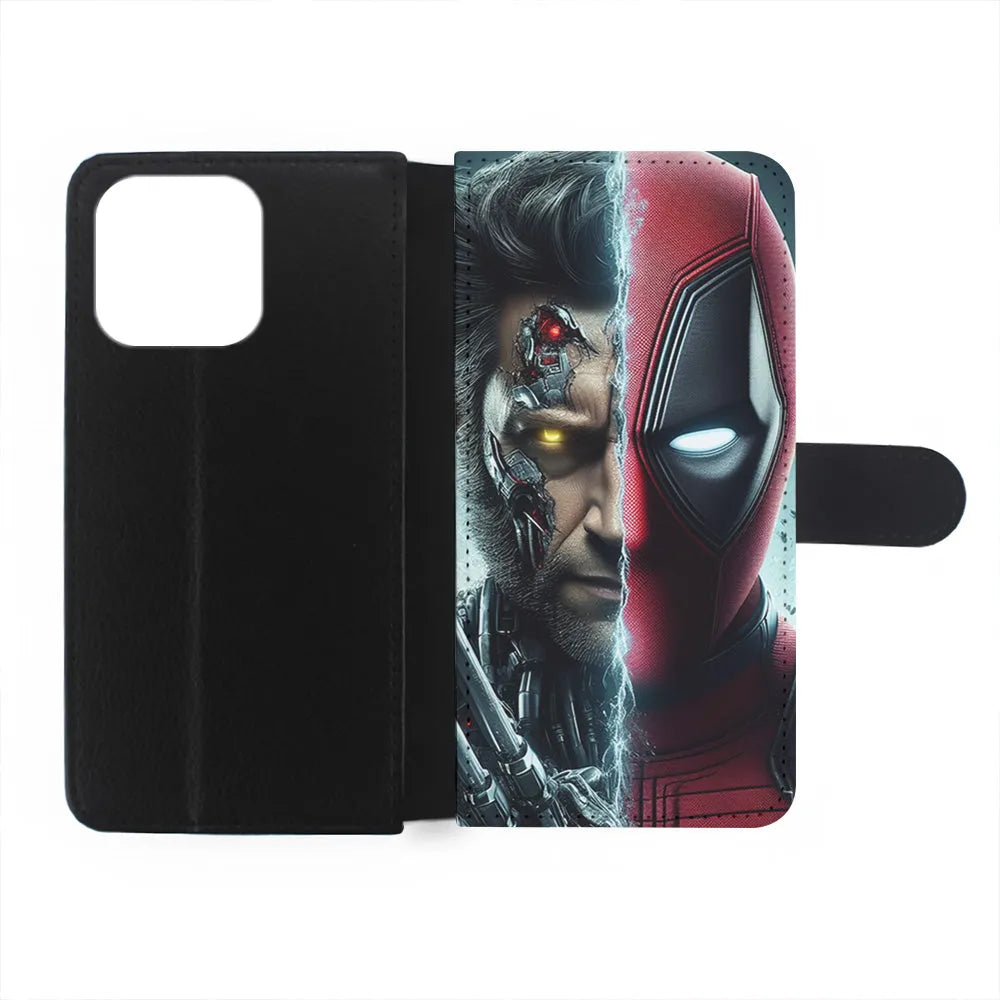 Deadpool and Wolverine Cooperation iPhone 13 Pro Case-Flip Wallet Case-Xtracase