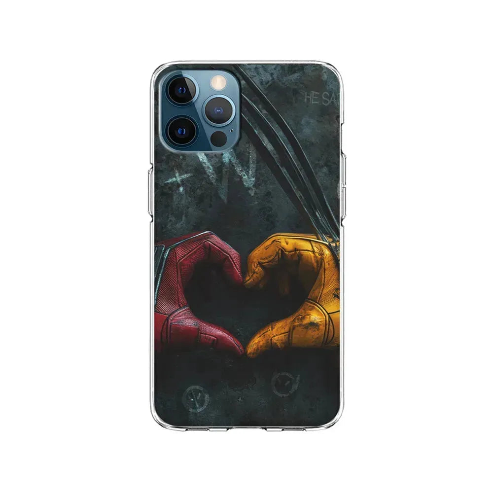 Deadpool and Wolverine Symbol of Love iPhone 15 Pro Max Case-Clear Soft Case-Xtracase
