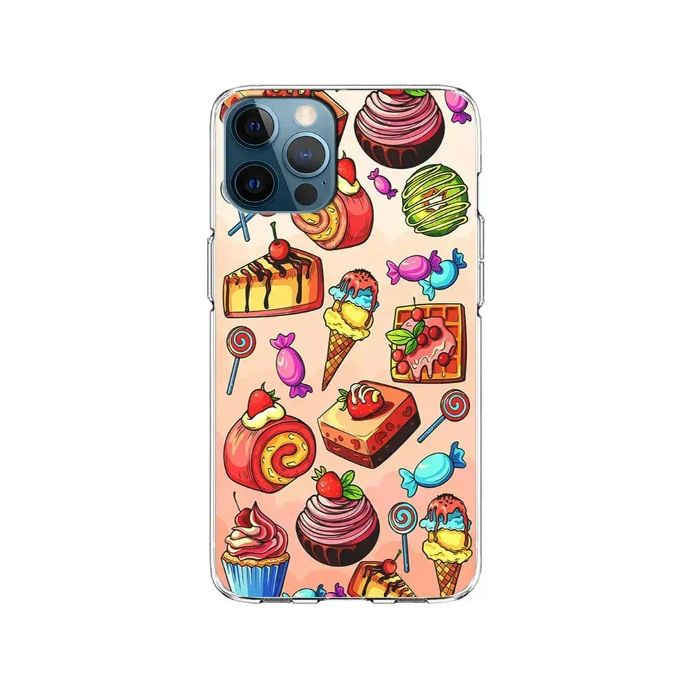 Delicious Colorful Sweets Collection iPhone 15 Pro Max Case-Clear Soft Case-Xtracase