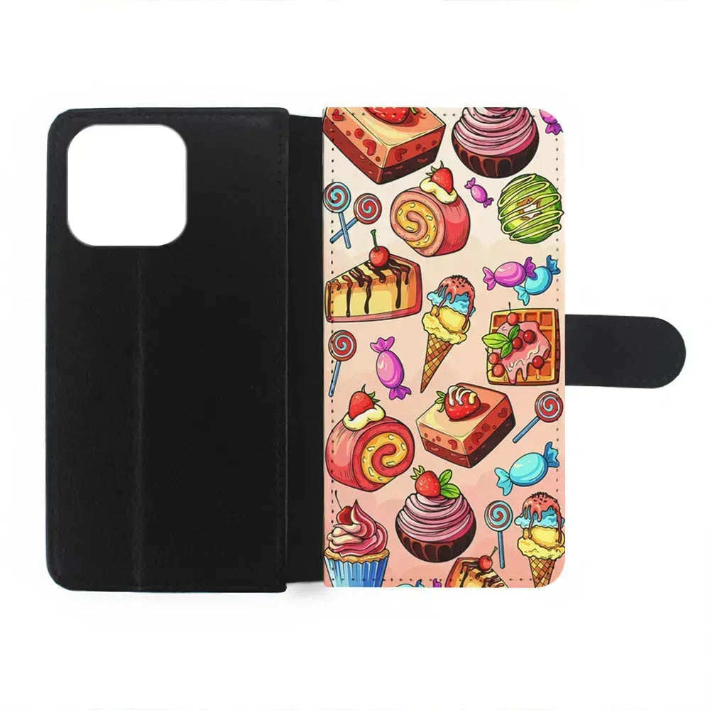 Delicious Colorful Sweets Collection iPhone 15 Pro Max Case-Flip Wallet Case-Xtracase