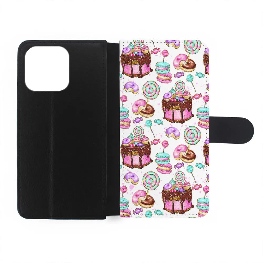 Delicious Donuts Cakes Candy iPhone 13 Pro Case-Flip Wallet Case-Xtracase