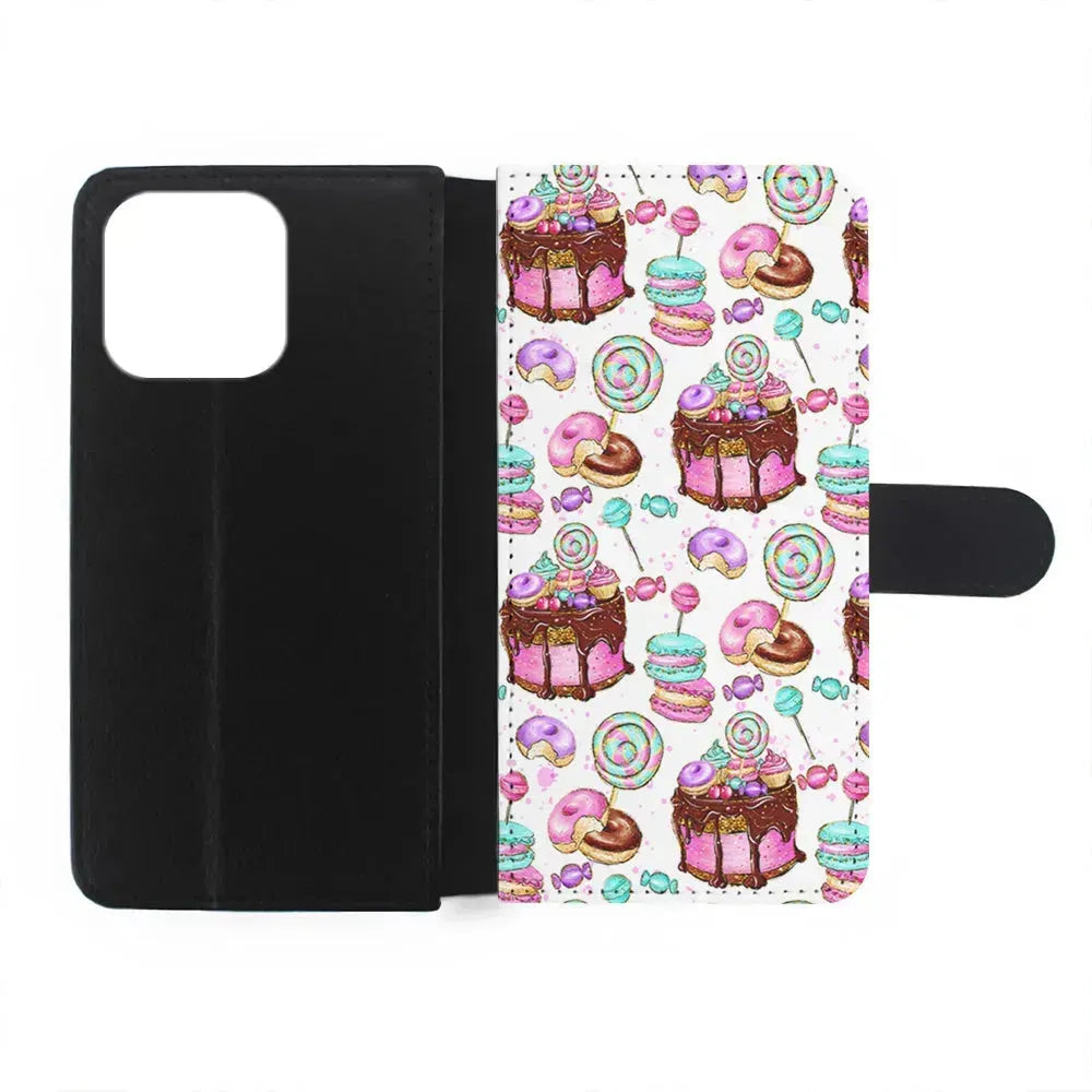 Delicious Donuts Cakes Candy iPhone 15 Pro Max Case-Flip Wallet Case-Xtracase