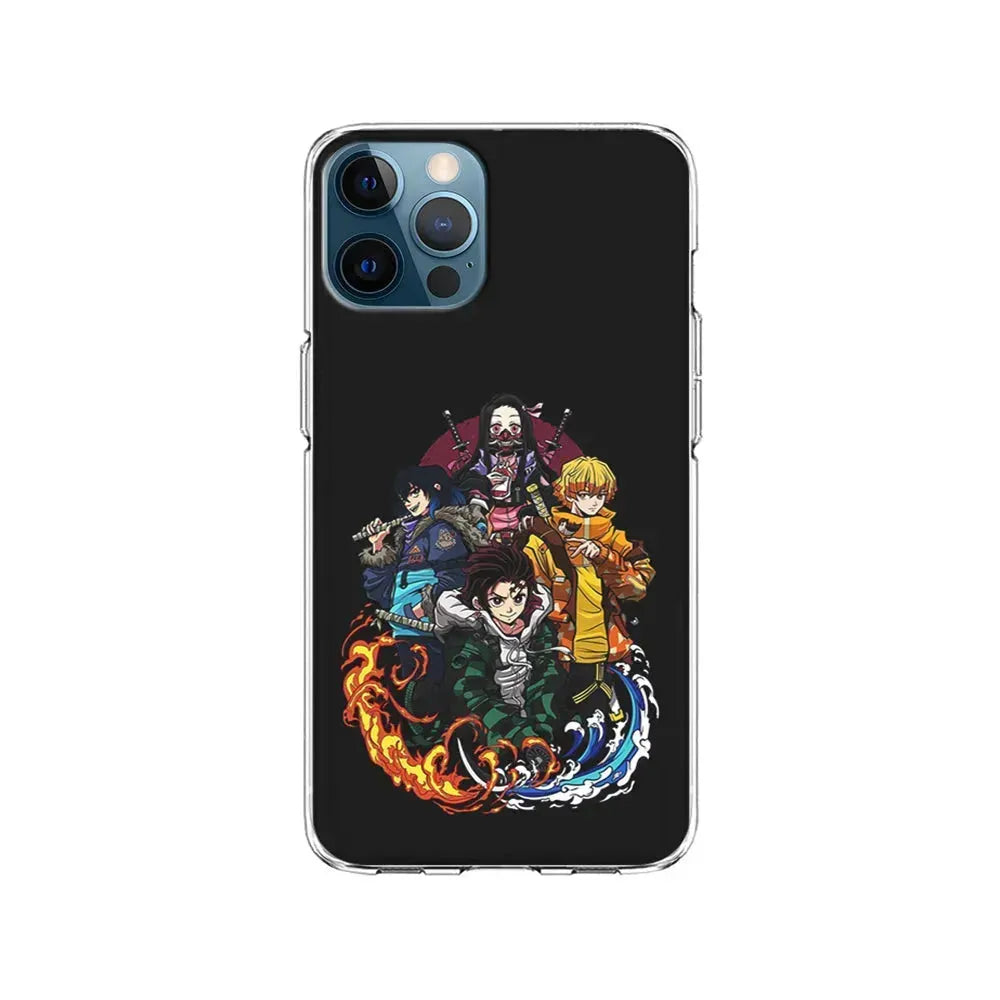 Demon Slayer Hoodie Style iPhone 15 Pro Max Case-Clear Soft Case-Xtracase
