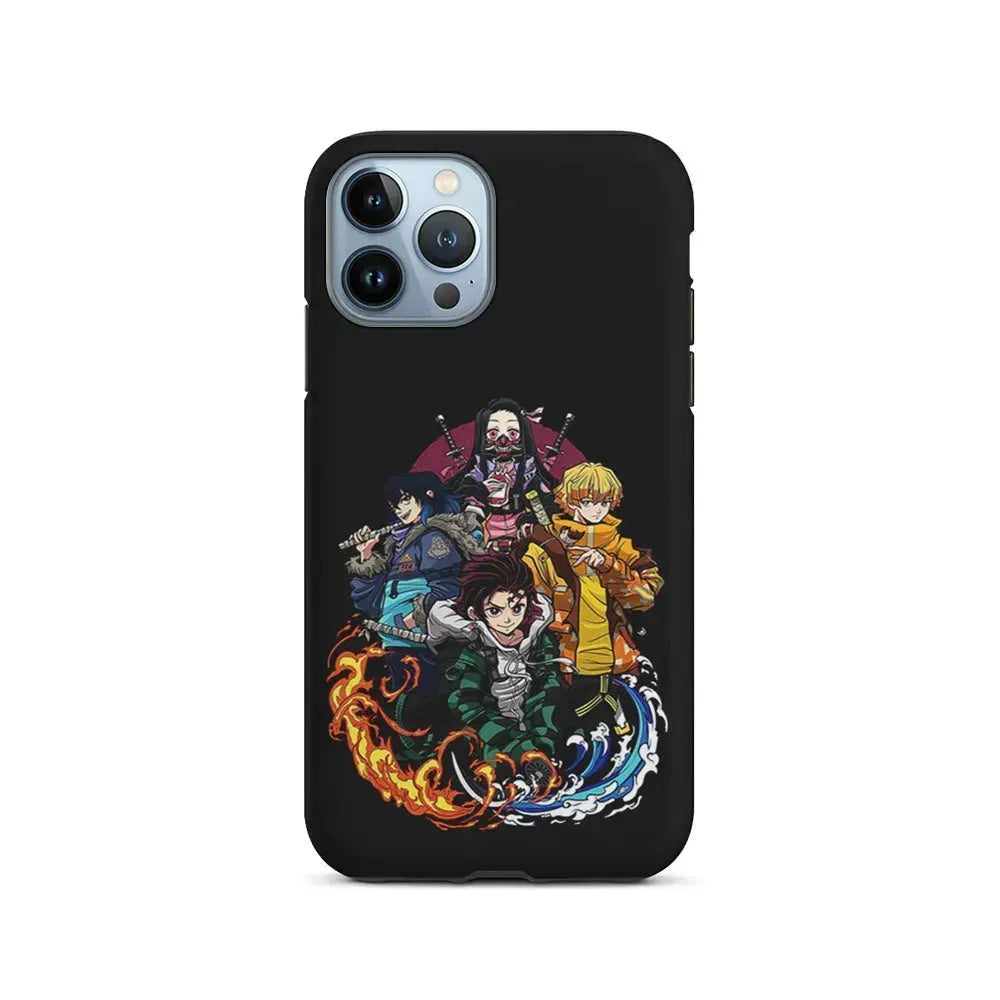 Demon Slayer Hoodie Style iPhone 15 Pro Max Case-2 in 1 Tough Case-Xtracase