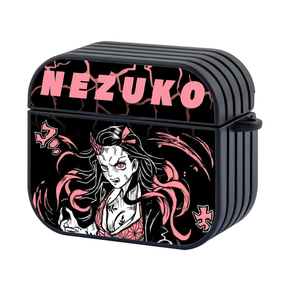 Demon Slayer Nezuko Devil Mode Hard Plastic Case Cover For Apple Airpods 3-Xtracase